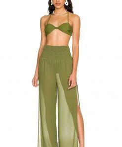 Flash Sale 🎁 Camila Coelho Nana Pants In Sage Green ✔️ -Camila Coelho Store COEL WP51 V4