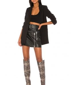 Best reviews of 🎉 Camila Coelho Sawyer Leather Moto Skirt In Black 🎉 -Camila Coelho Store COEL WQ15 V4