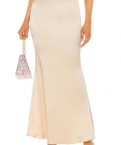 Cheap 🔥 Camila Coelho Jaida Maxi Skirt In Vanilla 👏