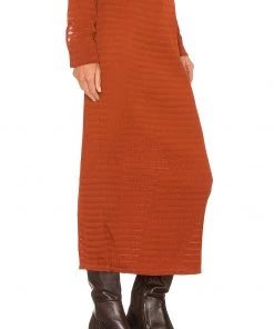 Cheap 🌟 Camila Coelho Nicki Midi Skirt In Brick 😍 -Camila Coelho Store COEL WQ43 V2