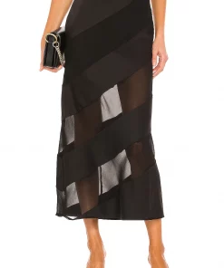 Wholesale ⌛ Camila Coelho Joseline Midi Skirt In Black ✔️