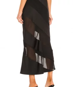 Wholesale ⌛ Camila Coelho Joseline Midi Skirt In Black ✔️ -Camila Coelho Store COEL WQ47 V3