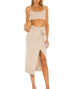 Brand new 🌟 Camila Coelho Mimmi Wrap Skirt In Toffee ❤️ -Camila Coelho Store COEL WQ50 V4