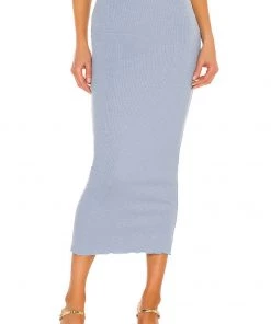 Buy 🛒 Camila Coelho Logan Midi Skirt In Baby Blue 🌟