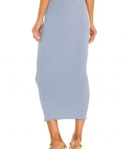 Buy 🛒 Camila Coelho Logan Midi Skirt In Baby Blue 🌟 -Camila Coelho Store COEL WQ51 V3