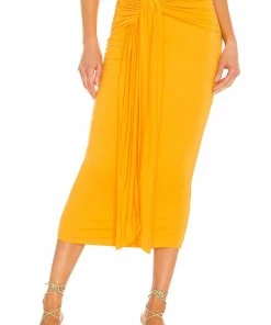 Cheap 💯 Camila Coelho Pixie Skirt In Tangerine Orange 🧨