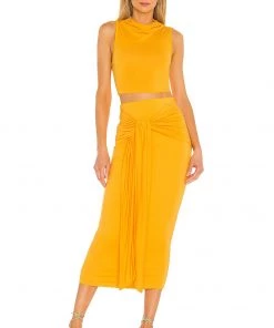 Cheap 💯 Camila Coelho Pixie Skirt In Tangerine Orange 🧨 -Camila Coelho Store COEL WQ53 V4