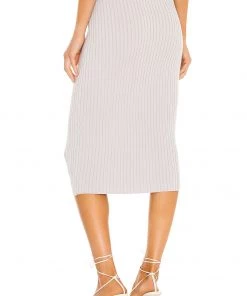 Promo 👏 Camila Coelho Gabby Midi Skirt In Ice Blue ❤️ -Camila Coelho Store COEL WQ56 V3