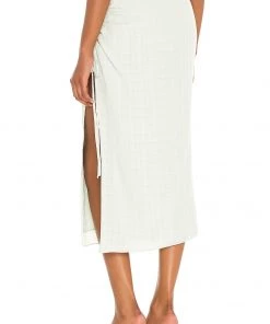 Best Sale 👍 Camila Coelho Eden Midi Skirt In Sage 👍 -Camila Coelho Store COEL WQ61 V3