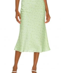 Wholesale ⭐ Camila Coelho Gysele Midi Skirt In Sage Delilah ✨