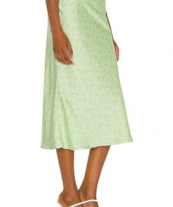 Wholesale ⭐ Camila Coelho Gysele Midi Skirt In Sage Delilah ✨ -Camila Coelho Store COEL WQ66 V2
