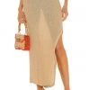 Outlet 🎁 Camila Coelho Cleo Skirt In Gold Flax 🎁 -Camila Coelho Store COEL WQ72 V1