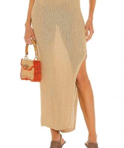 Outlet 🎁 Camila Coelho Cleo Skirt In Gold Flax 🎁
