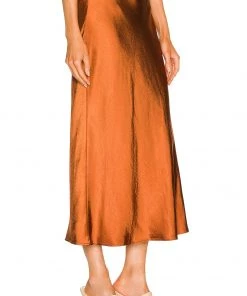 Best deal 🎁 Camila Coelho Gysele Midi Skirt In Brown 🛒 -Camila Coelho Store COEL WQ83 V2