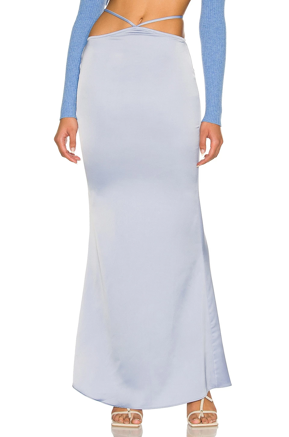 Promo βοΈ Camila Coelho Jaida Maxi Skirt In Dusty Blue π 3 Promo βοΈ Camila Coelho Jaida Maxi Skirt In Dusty Blue π