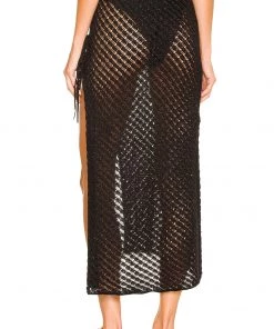 Hot Sale 🤩 Camila Coelho Offshore Midi Skirt In Black 🔔 -Camila Coelho Store COEL WQ93 V3