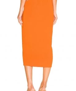 Deals 🤩 Camila Coelho Dominic Skirt In Orange 👍 -Camila Coelho Store COEL WQ97 V3