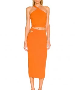 Deals 🤩 Camila Coelho Dominic Skirt In Orange 👍 -Camila Coelho Store COEL WQ97 V4
