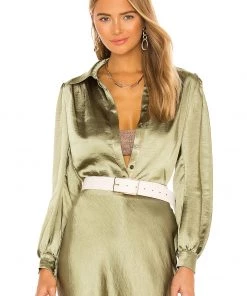 Cheap 🧨 Camila Coelho Beckett Top In Sage 🔥