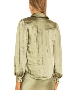 Cheap 🧨 Camila Coelho Beckett Top In Sage 🔥 -Camila Coelho Store COEL WS101 V3