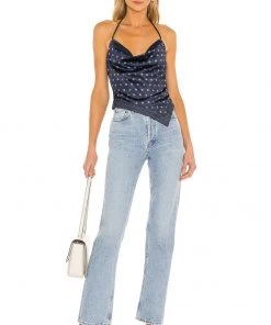 Budget 🤩 Camila Coelho Pauleta Top In Navy Polka Dot In Navy Polka Dot 🔔 -Camila Coelho Store COEL WS112 V4