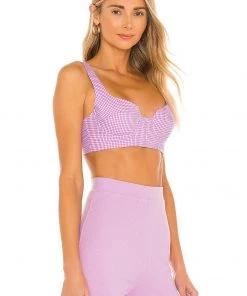 New ❤️ Camila Coelho Demi Crop Top In Pink Lilac 🧨 -Camila Coelho Store COEL WS115 V2