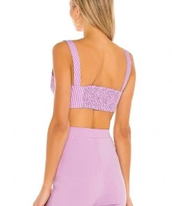 New ❤️ Camila Coelho Demi Crop Top In Pink Lilac 🧨 -Camila Coelho Store COEL WS115 V3