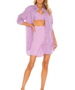 New ❤️ Camila Coelho Demi Crop Top In Pink Lilac 🧨 -Camila Coelho Store COEL WS115 V4