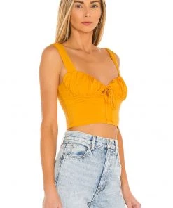 Promo ❤️ Camila Coelho Daisy Top In Tangerine Orange ✨ -Camila Coelho Store COEL WS124 V2