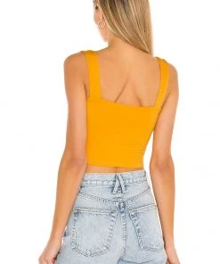 Promo ❤️ Camila Coelho Daisy Top In Tangerine Orange ✨ -Camila Coelho Store COEL WS124 V3