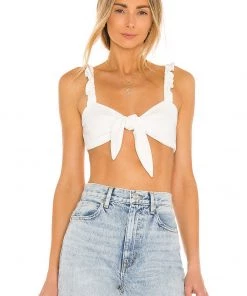 Hot Sale 👏 Camila Coelho Sophia Crop Top In Ivory ✨