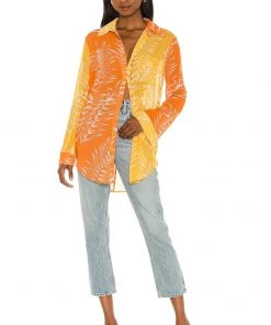 Cheapest π Camila Coelho Brynn Shirt Dress π In Yellow & Orange β 9 Cheapest π Camila Coelho Brynn Shirt Dress π In Yellow & Orange β -Camila Coelho Store COEL WS129 V4