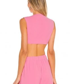 Brand new 🛒 Camila Coelho Devon Crop Top In Hot Pink 🛒 -Camila Coelho Store COEL WS145 V3
