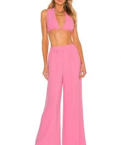 Brand new 🛒 Camila Coelho Devon Crop Top In Hot Pink 🛒 -Camila Coelho Store COEL WS145 V4