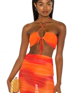 Top 10 🔔 Camila Coelho Kelly Top In Orange Tie Dye 🌟