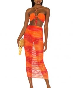 Top 10 π Camila Coelho Kelly Top In Orange Tie Dye π 9 Top 10 π Camila Coelho Kelly Top In Orange Tie Dye π -Camila Coelho Store COEL WS148 V4