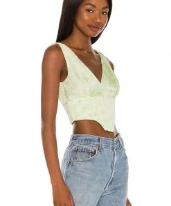 Coupon 🧨 Camila Coelho Trudy Bustier In Sage Delilah 💯 -Camila Coelho Store COEL WS150 V2