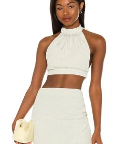 Flash Sale 😀 Camila Coelho Eden Crop Top In Sage ✨