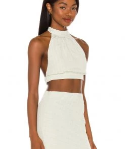 Flash Sale 😀 Camila Coelho Eden Crop Top In Sage ✨ -Camila Coelho Store COEL WS151 V2