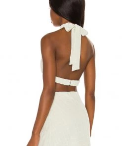 Flash Sale 😀 Camila Coelho Eden Crop Top In Sage ✨ -Camila Coelho Store COEL WS151 V3