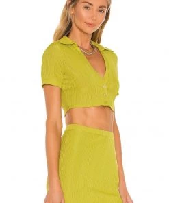 Best Sale π Camila Coelho Bennie Crop Shirt In Yellow Green π₯ 7 Best Sale π Camila Coelho Bennie Crop Shirt In Yellow Green π₯ -Camila Coelho Store COEL WS152 V2