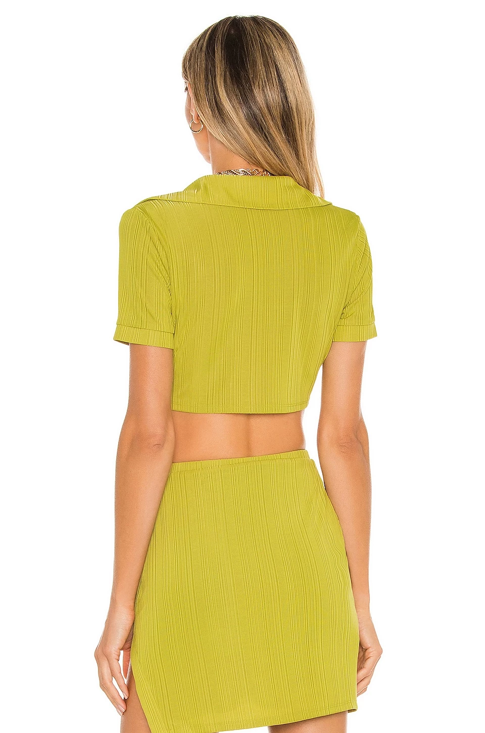 Best Sale π Camila Coelho Bennie Crop Shirt In Yellow Green π₯ 5 Best Sale π Camila Coelho Bennie Crop Shirt In Yellow Green π₯ - Image 3