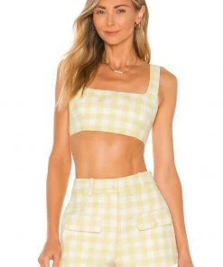 Brand new 👏 Camila Coelho Clarisse Top In Yellow & White 🔔