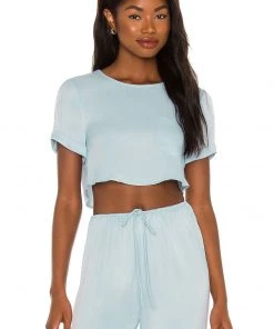 Best reviews of 🛒 Camila Coelho Jolie Crop Tee In Pale Blue ✨