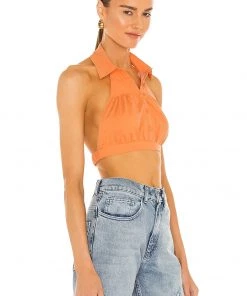 Best Pirce 🛒 Camila Coelho Maddie Top In Peach ⌛ -Camila Coelho Store COEL WS165 V2