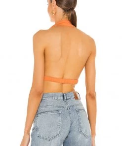 Best Pirce 🛒 Camila Coelho Maddie Top In Peach ⌛ -Camila Coelho Store COEL WS165 V3