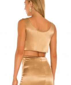Flash Sale 🌟 Camila Coelho Selina Crop Top In Toffee 👏 -Camila Coelho Store COEL WS166 V3
