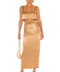 Flash Sale 🌟 Camila Coelho Selina Crop Top In Toffee 👏 -Camila Coelho Store COEL WS166 V4