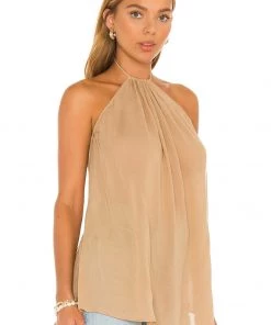 Top 10 🔔 Camila Coelho Diara Halter Tunic In Hazelnut 😀 -Camila Coelho Store COEL WS168 V2