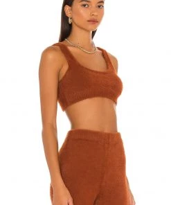 Outlet ❤️ Camila Coelho Alondra Crop In Chocolate 😀 -Camila Coelho Store COEL WS170 V2